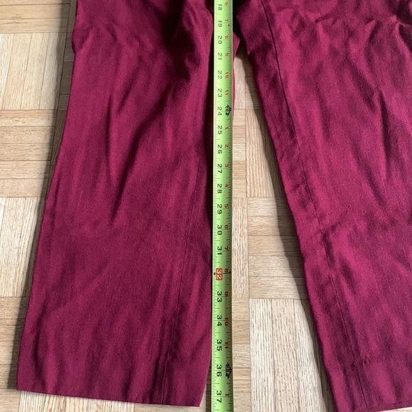 Wine Red Straight Leg Pants - Picture 13 of 13
